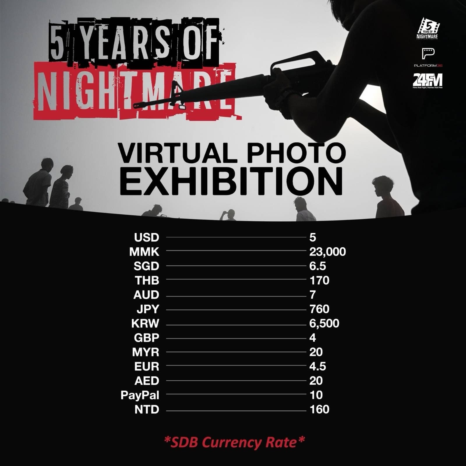 5 Years of Nightmare ticket price poster